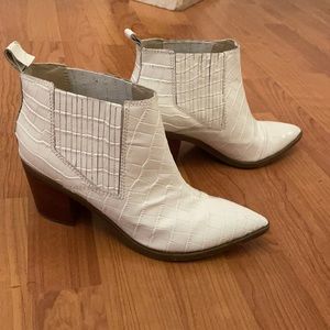 Marc fisher white booties